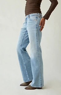 Pacsun Jade Low Rise Bootcut Jeans Light Blue Wash