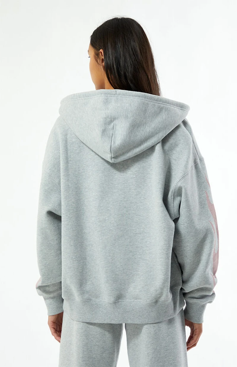 Pacsun Pink Flames Full Zip Hoodie