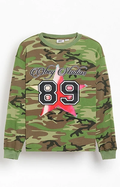 Obey Varsity Star Thermal Long Sleeve T-Shirt
