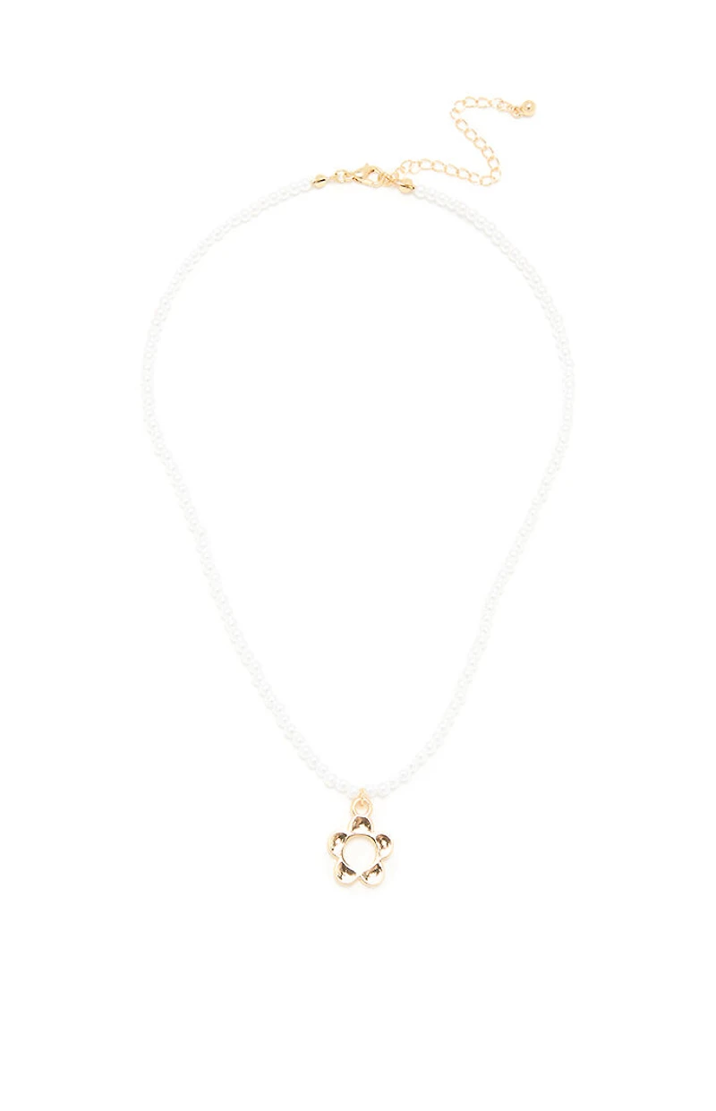 LA Hearts Juno Pearl Heart Layered Necklace