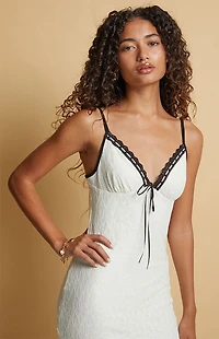 Beverly and Beck Ella Contrast Lace Trim Mini Dress