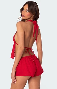 Edikted Cayenne Eyelet Split Front Top