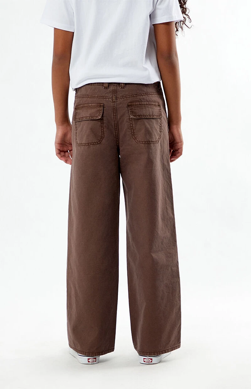 Pacsun Kids Brown Baggy Carpenter Jeans