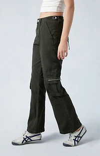 Pacsun Army Green Mid Rise Vintage Bootcut Pants