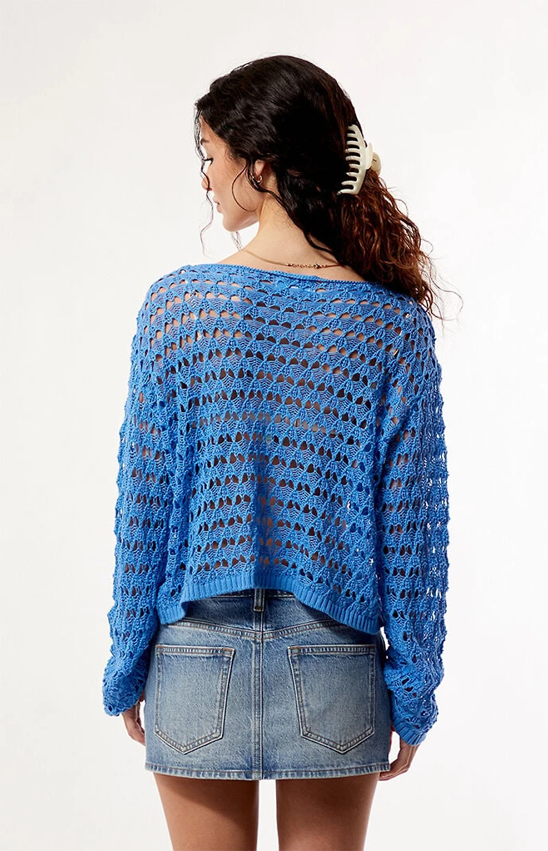 Your Favorite Willa Boat Neck Open Knit Sweater