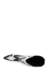 AZALEA WANG Women's Donovan Black & White Western Boots