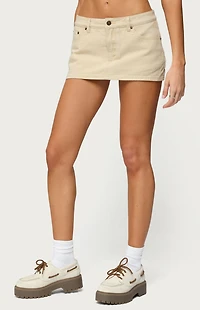 Edikted Camelia Denim Mini Skort