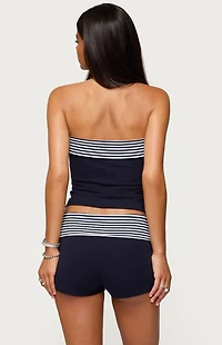 Edikted 76 Stripey Fold Over Tube Top