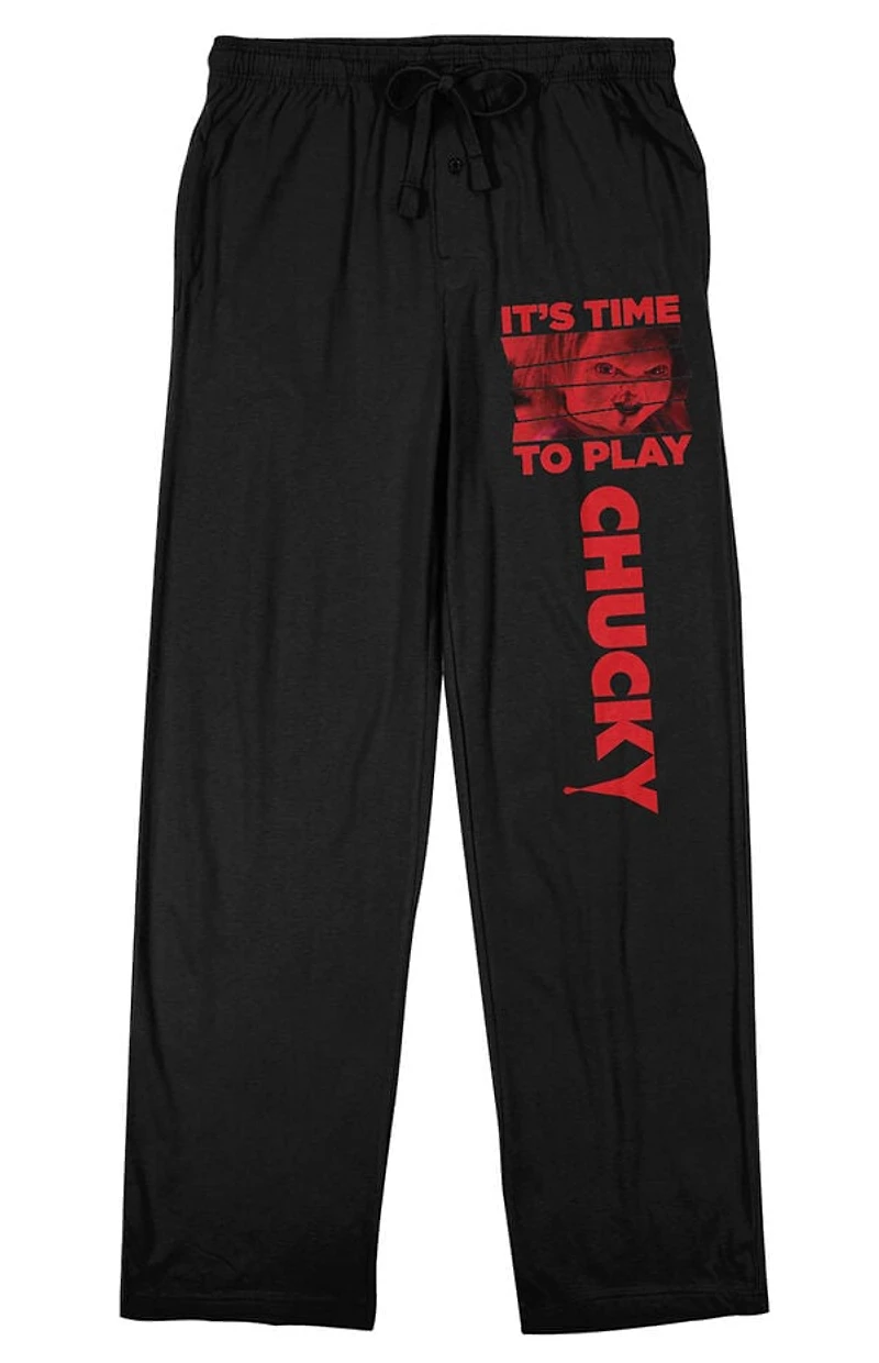 Chucky Time To Play Men's Black Sleep Pajama Pants