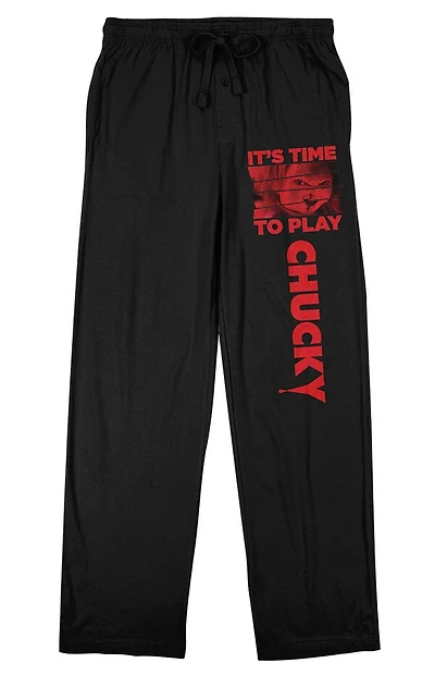 Chucky Time To Play Men's Black Sleep Pajama Pants