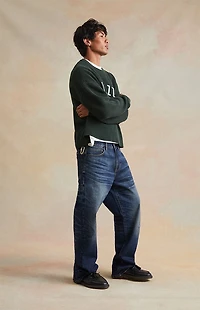 RARE DNM EDIT Dark Indigo Distressed Baggy Jeans