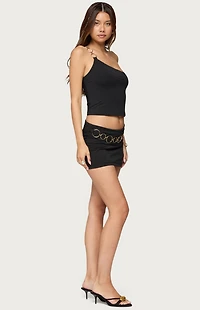 Edikted Ashlyn Ring Chain Mini Skirt