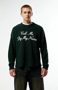 Pacsun Call Me By My Name Ribbed Crew Neck Sweater
