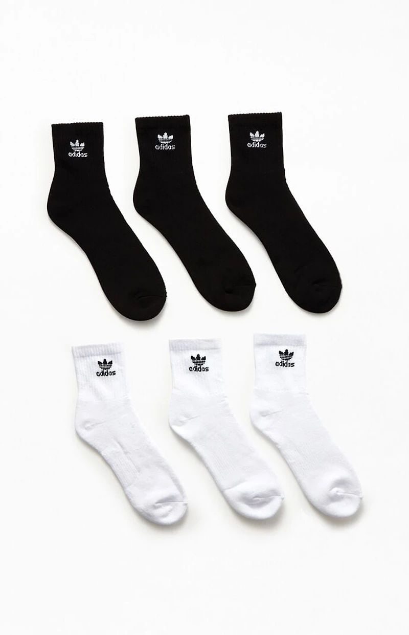 adidas 6-Pack Trefoil Quarter Socks