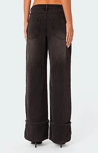 Edikted Vesper Cuffed Low Rise Jeans