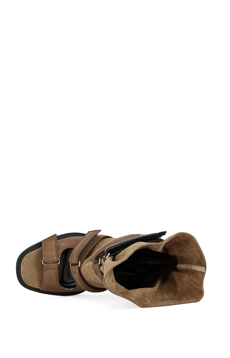 AZALEA WANG Women's Tan Thierry Faux Suede Booties