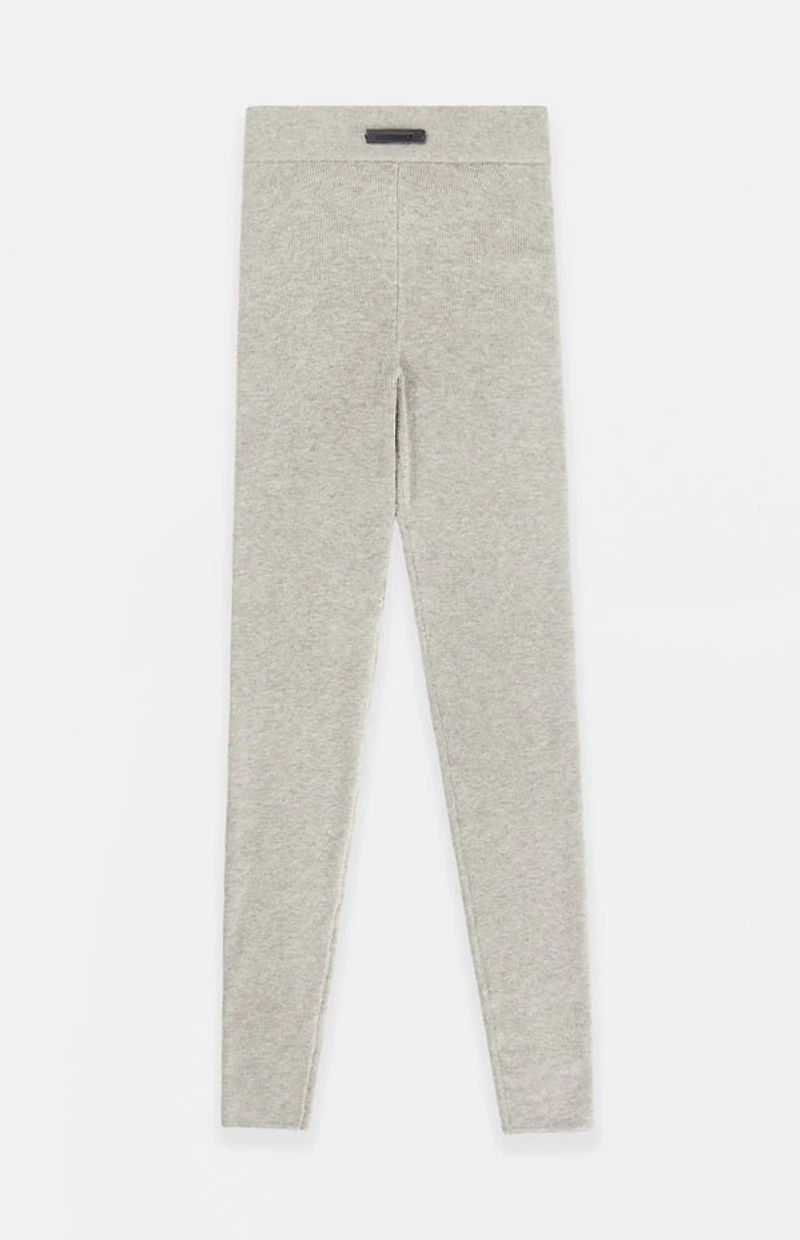 Fear of God ESSENTIALS Women's Heather Stone High Power Ribbed Knit Leggings