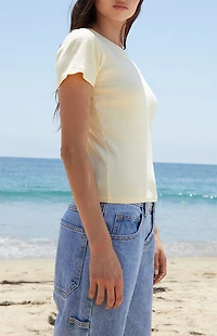 John Galt Yellow Loreen Short Sleeve Top