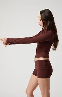 PAC 1980 WHISPER Active Low Rise Fold-Over Micro Biker Shorts