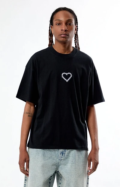 Pacsun Thorn Heart Embroidered T-Shirt