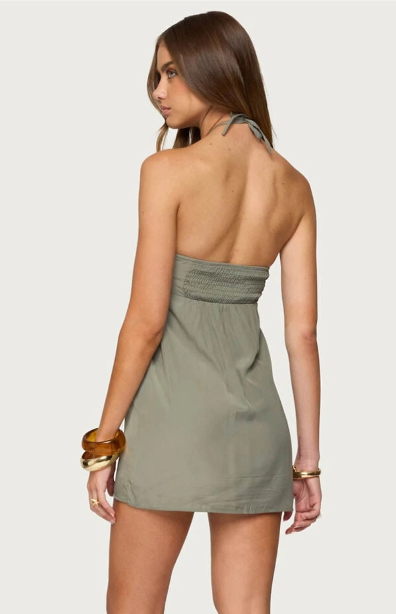 Edikted Anetta Keyhole Halter Mini Dress