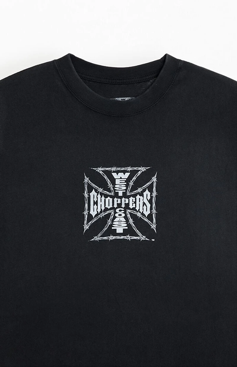 West Coast Choppers Barb Wire Iron Cross T-Shirt