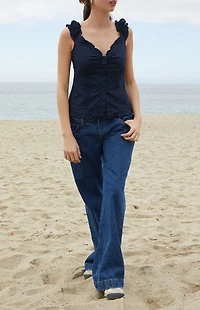 John Galt Navy Elara Top