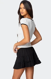 Edikted Rashelle Contrast Bow Top
