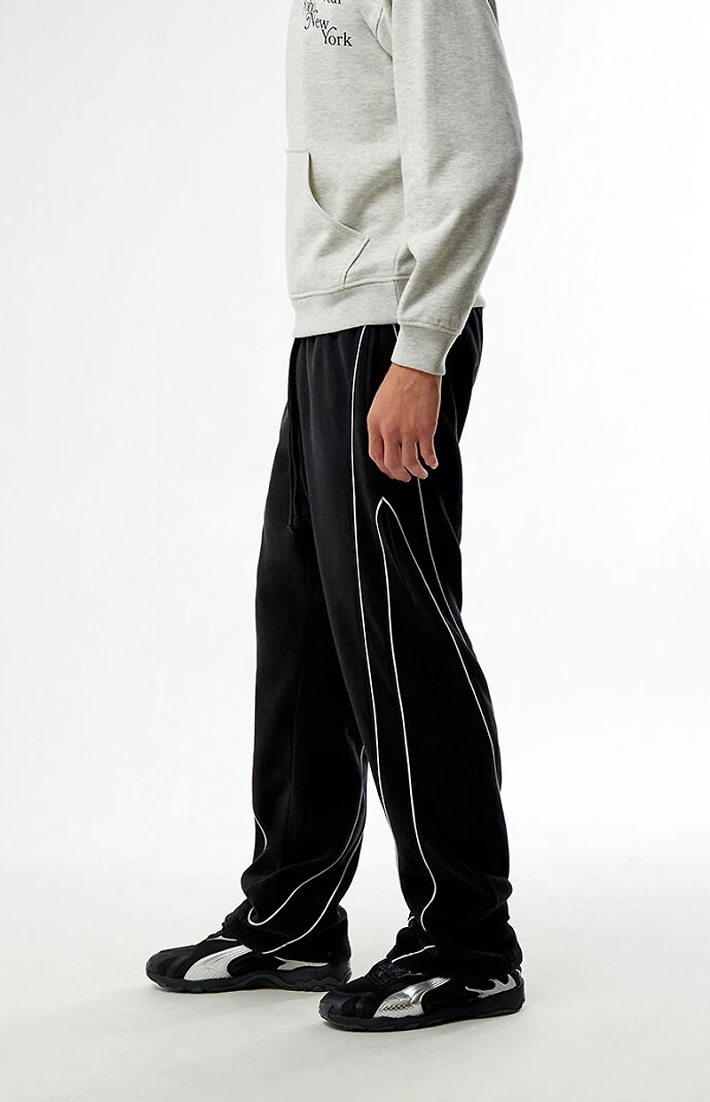 Pacsun Black Piping Track Sweatpants