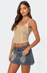 Edikted Textured Bustier Top