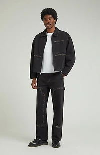 Pacsun Dylan Baggy Jeans Carpenter Embellished Black