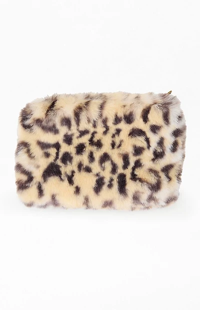 John Galt Leopard Faux Fur Coin Purse