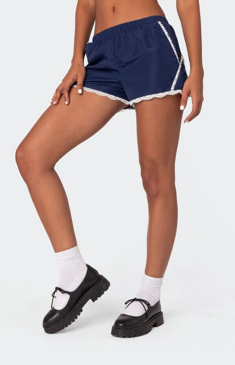 Edikted Kallie Lacey Track Shorts