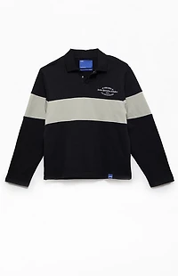 A.R.C. Black Rugby Long Sleeve Polo Shirt