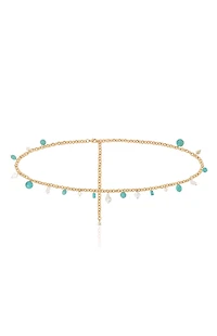 Ettika Tropical Turquoise and Pearl Waist Chain