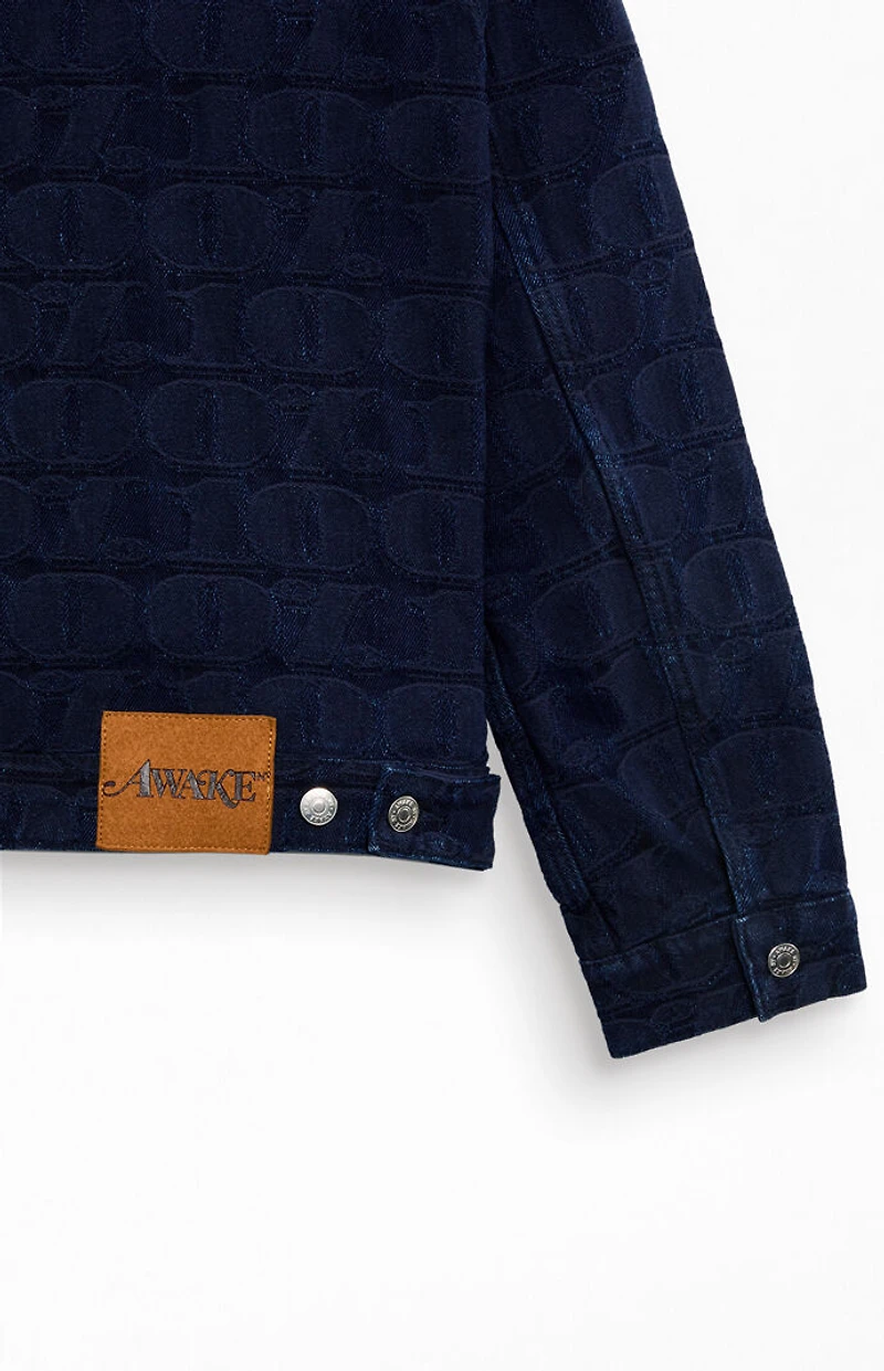 Awake NY Navy Jacquard Denim Jacket