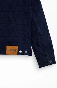 Awake NY Navy Jacquard Denim Jacket