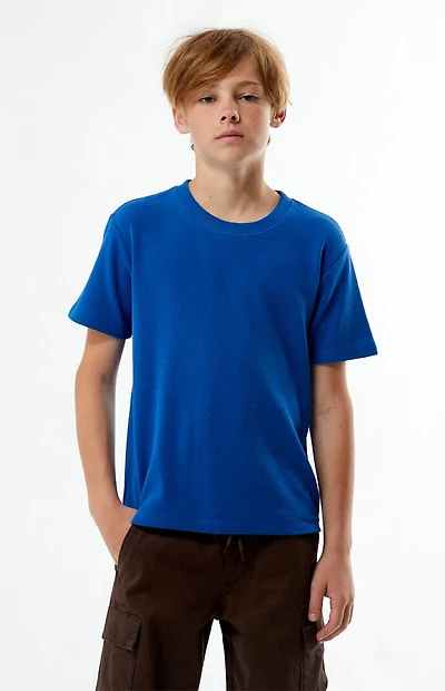 Pacsun Kids Blue Waffle Knit T-Shirt