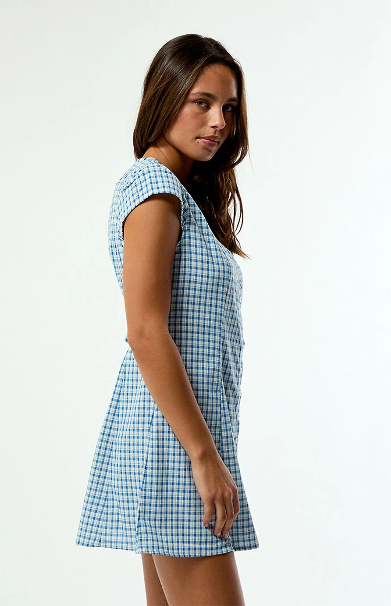 Rhythm Lola Gingham Cap Sleeve Mini Dress