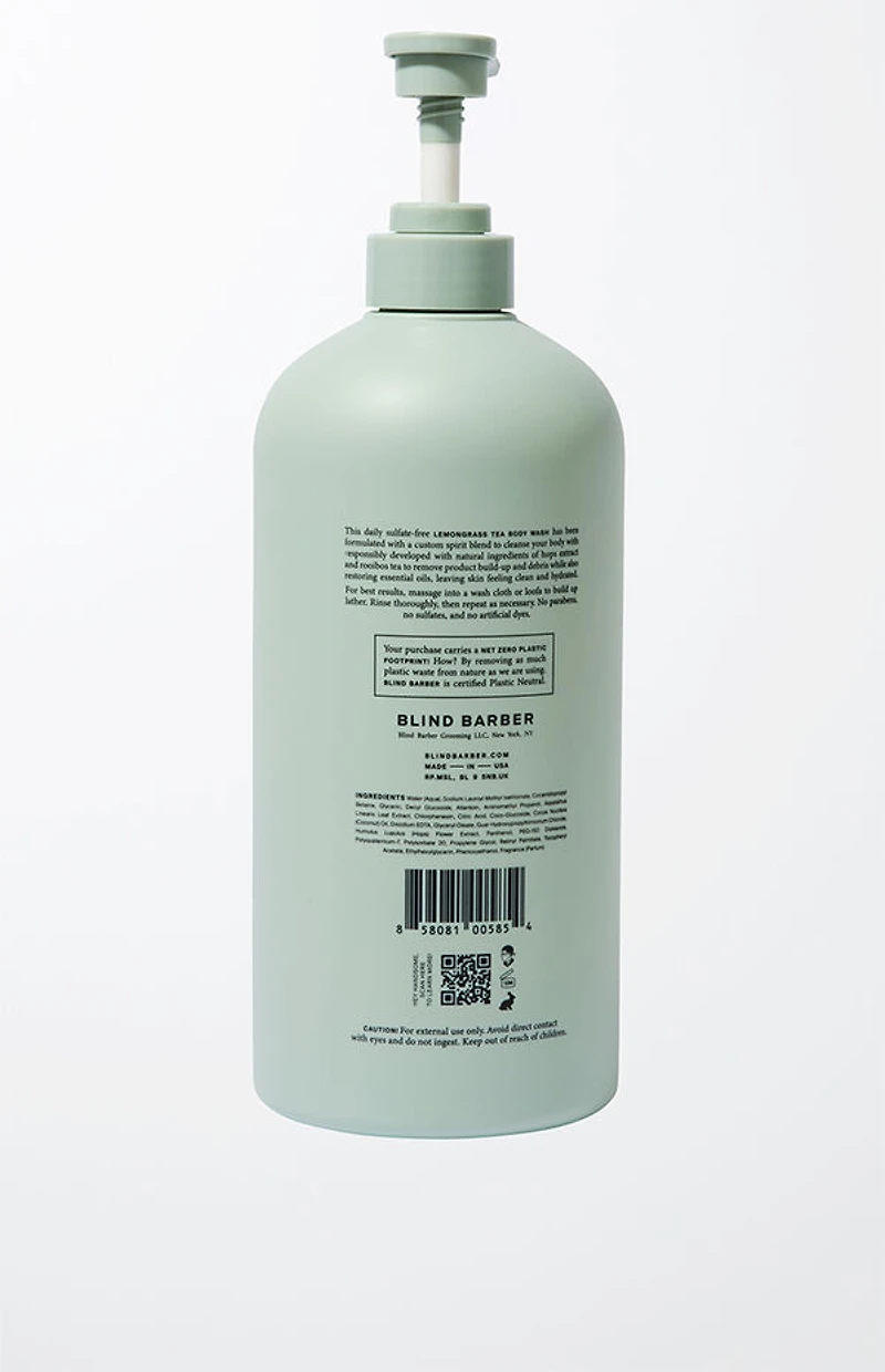 Blind Barber Lemongrass Tea Liter Body Wash