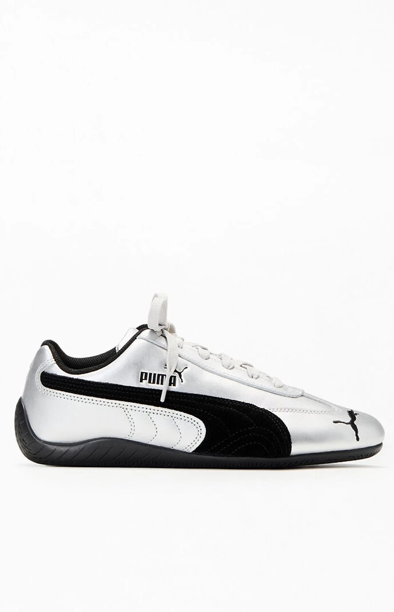 Puma Women's Silver Metallic Speedcat Sneakers