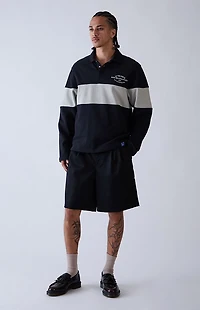 A.R.C. Black Rugby Long Sleeve Polo Shirt