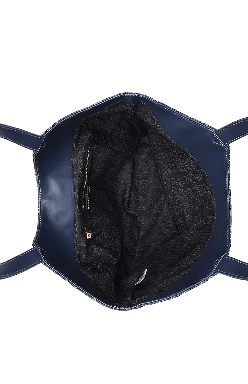 True Religion Dark Denim Horseshoe Charm Tote Bag