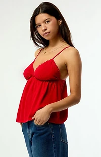 Your Favorite Emma Trim Babydoll Top