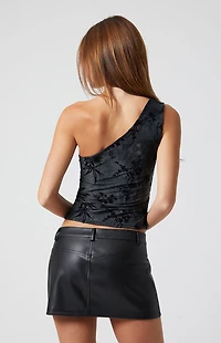 Third Charm Lizzie One Shoulder Top