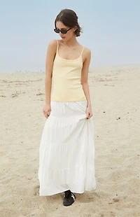 John Galt Yellow Skylar Tank Top