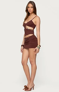 Edikted Neri Beaded Belt Mini Skirt