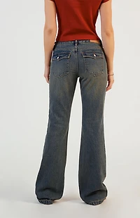Pacsun Jade Low Rise Bootcut Jeans Dark Indigo