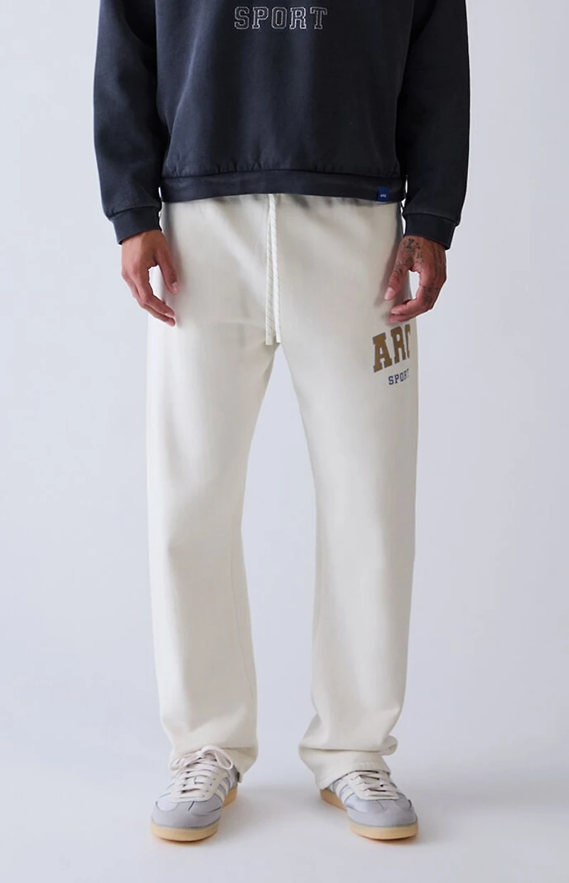 A.R.C. Cream Fleece Baggy Sweatpants