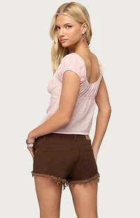 Edikted Delyla Eyelet Henley Top